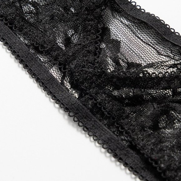 Black Feels Good Being Bad 3 Piece Bralette Lingerie Set Bra panties gloves goth - Picture 13 of 16